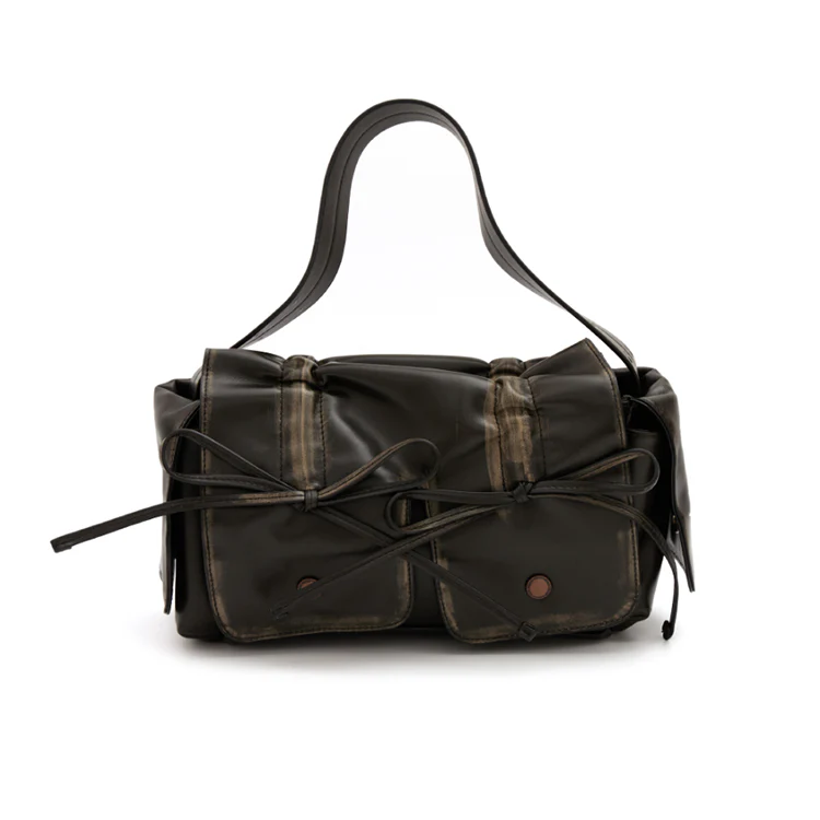 A-1545 Ribbon Washed Texture Medium Tote bag - Image 2