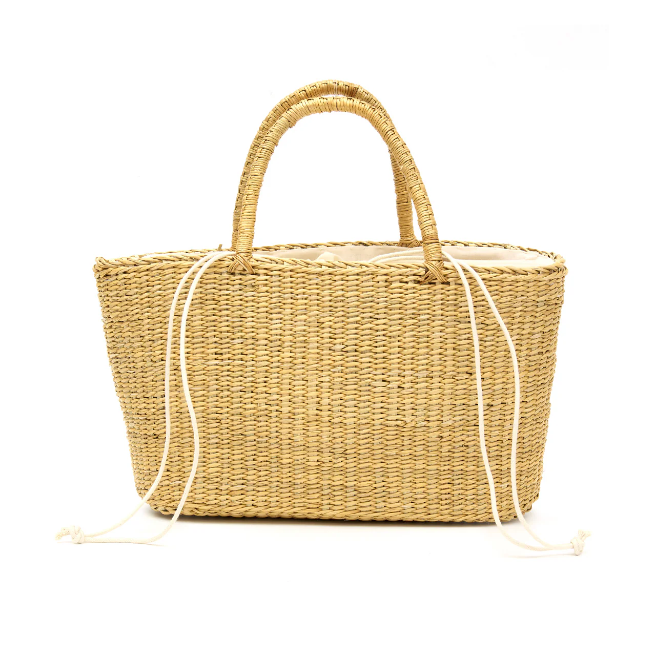A-1595 Raffia Square Handle Bag - Image 2