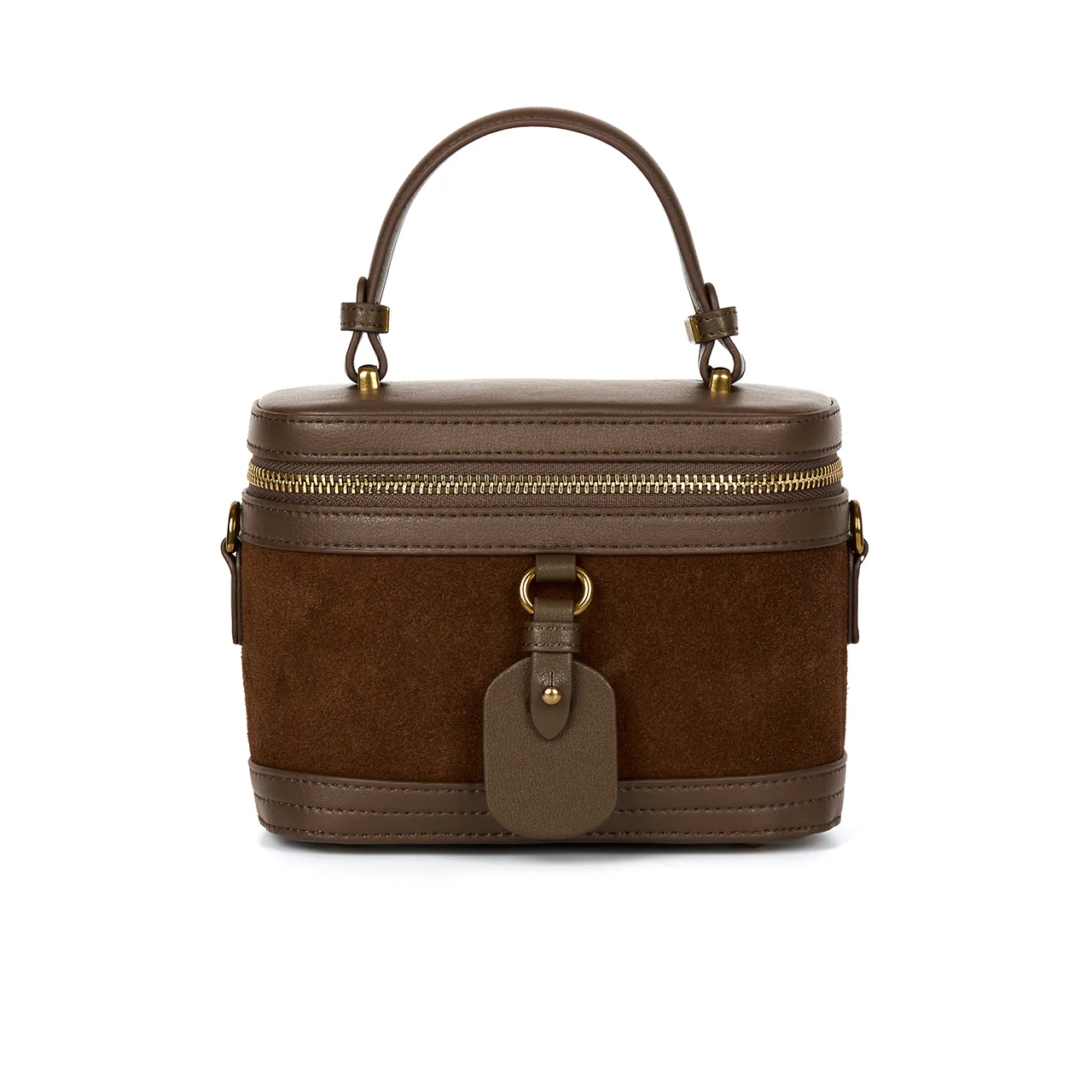A-1622 Leather Suede Handle Bag - Image 2