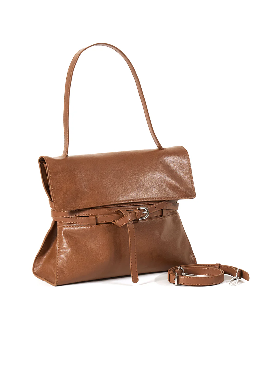 A-1646 Belted Big Shoulder Bag