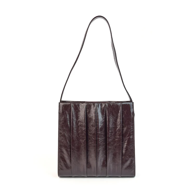 A-1651 Leather Square Shoulder Bag - Image 2