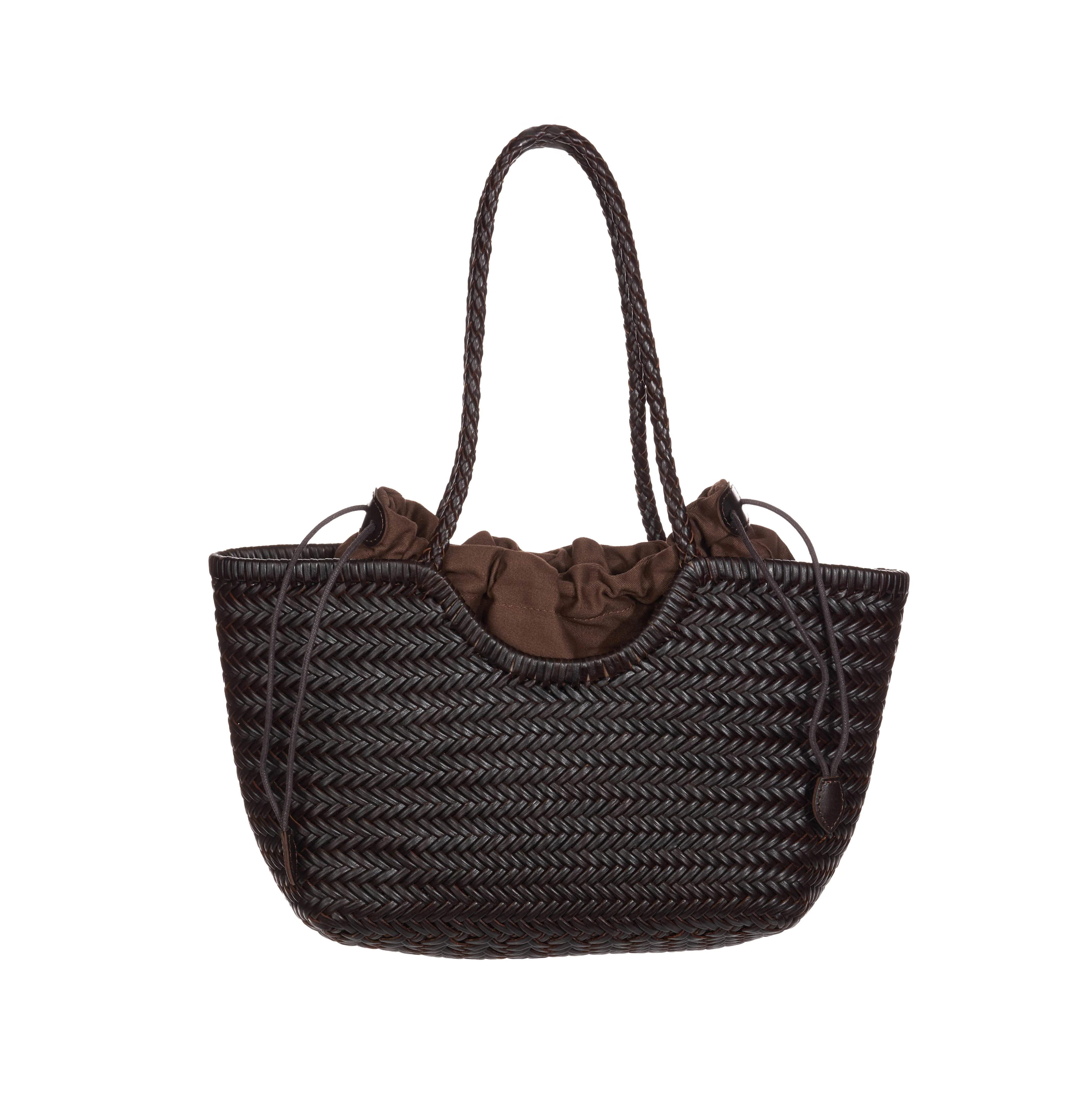 A-1716 Leather Rattan Shoulder Bag - Image 2