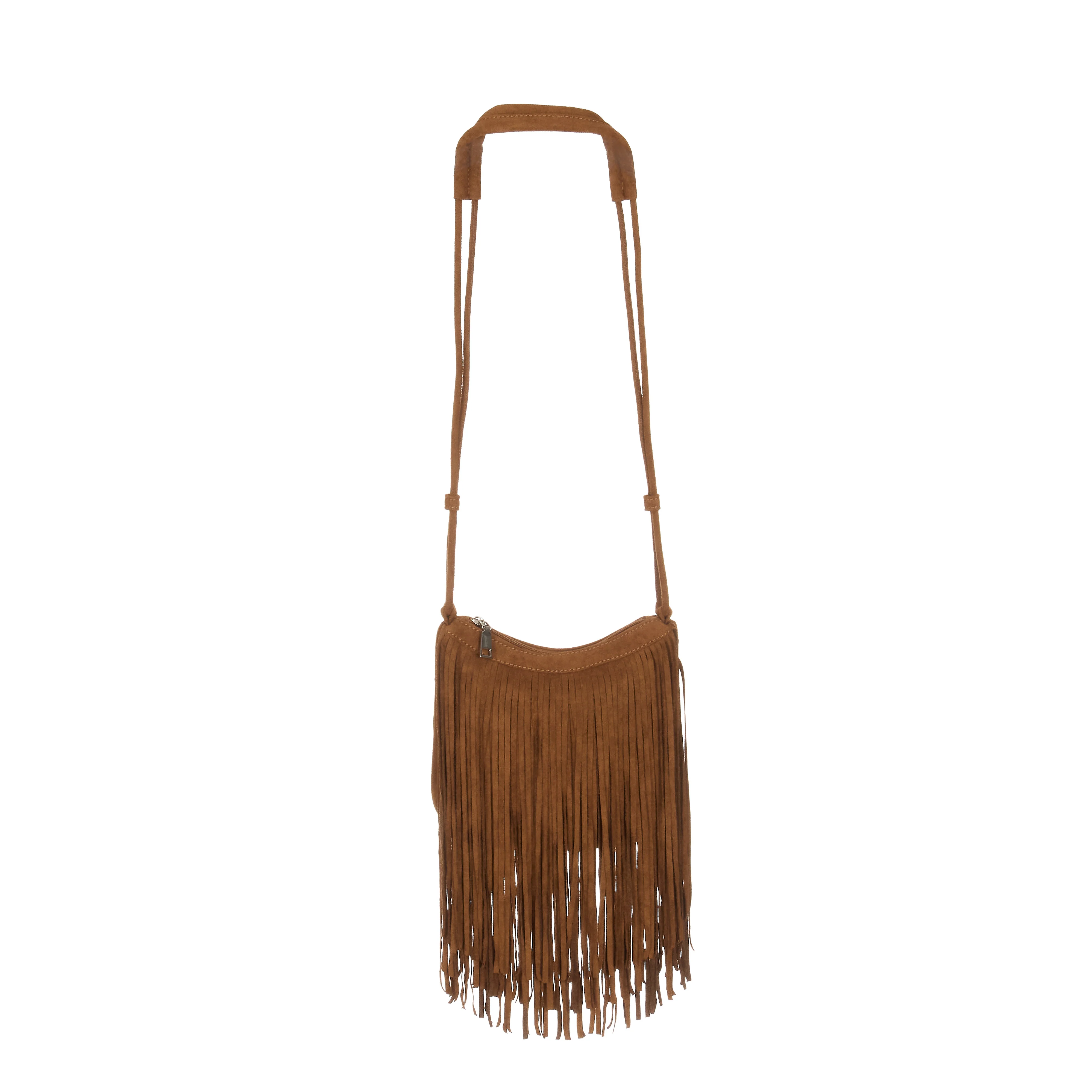 A-1753 Fringe Suede Crossbody Bag - Image 2