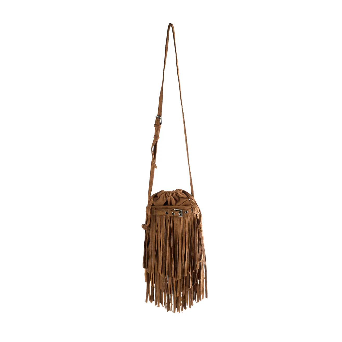 A-1778 Suede Fringe Crossbody Bag - Image 2