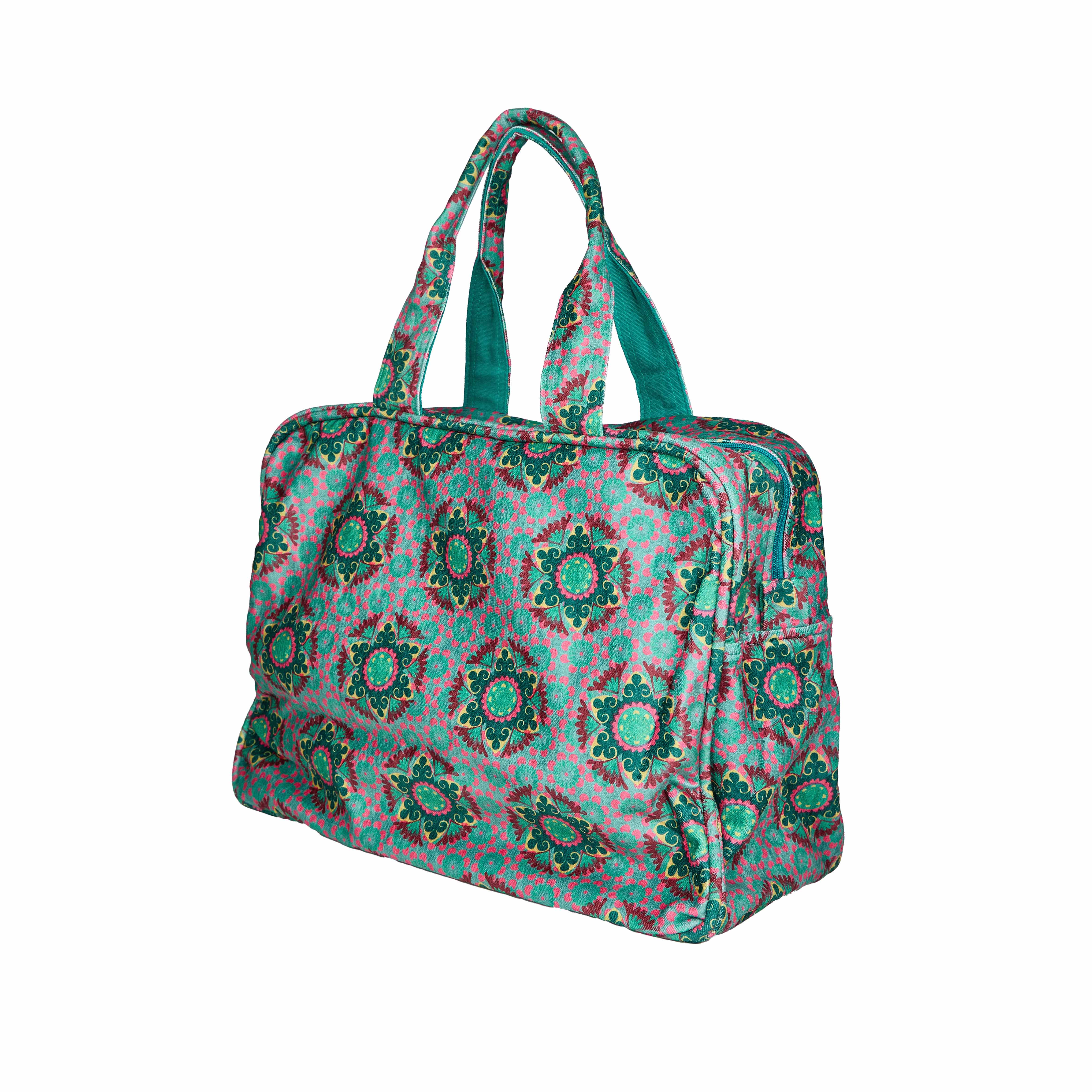 A-1785 Tropical Pattern Boston Bag - Image 2