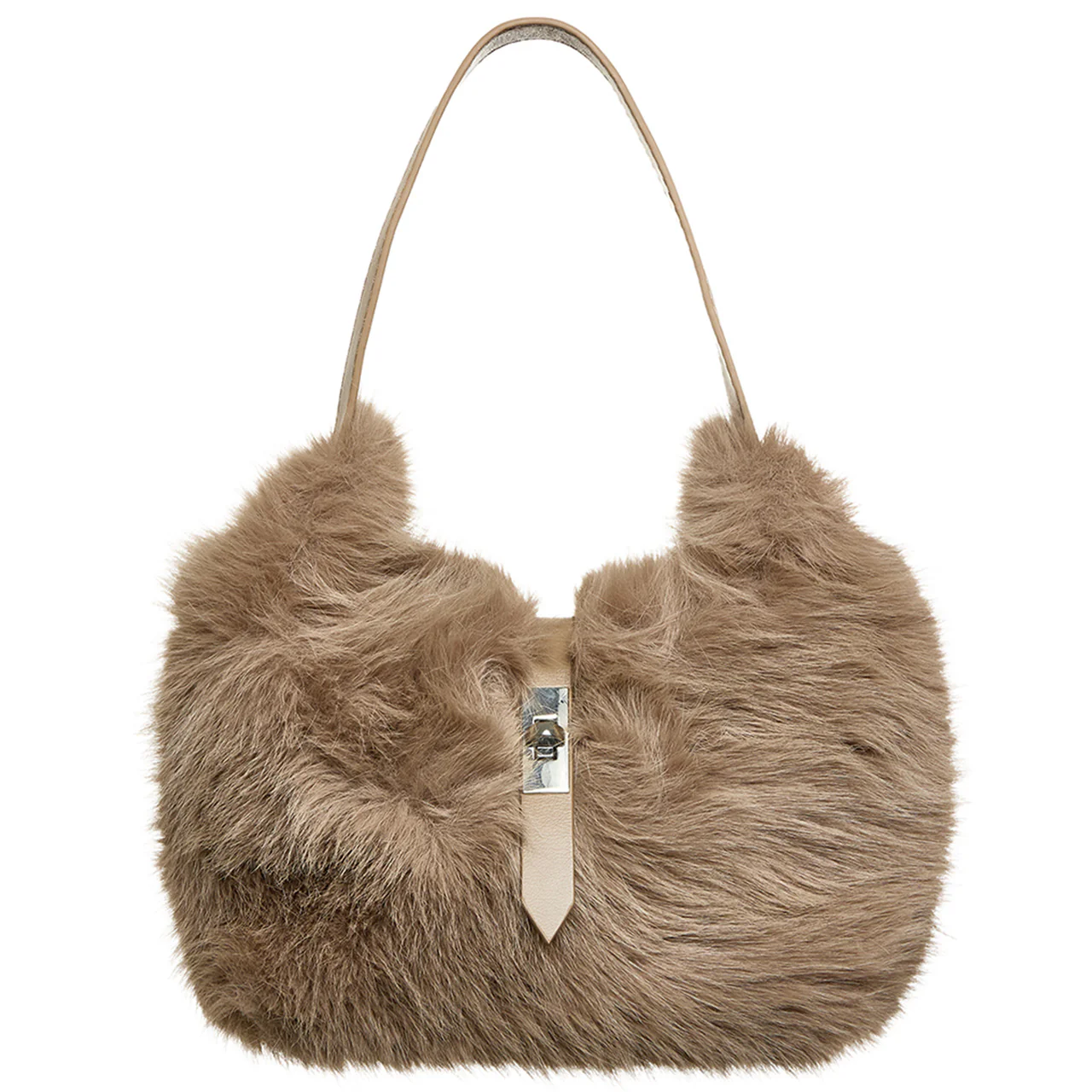 A-1824 Fur Hobo Bag - Image 2