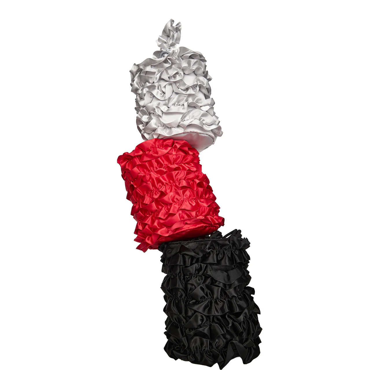 A-1831 Frill Drawstring Bucket Bag - Image 2