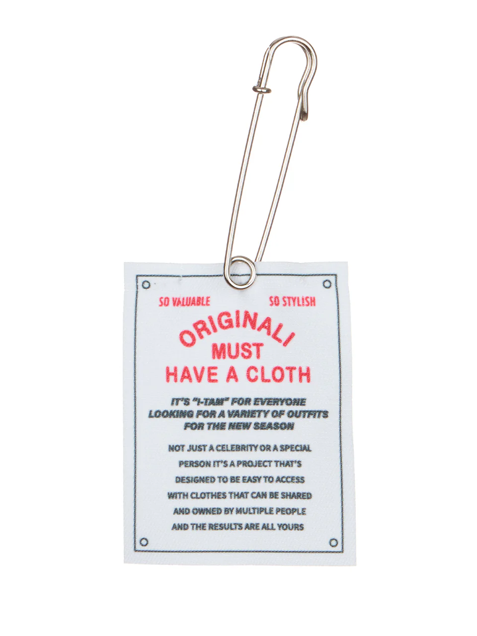 AB-199 Large Clip Label Brooch