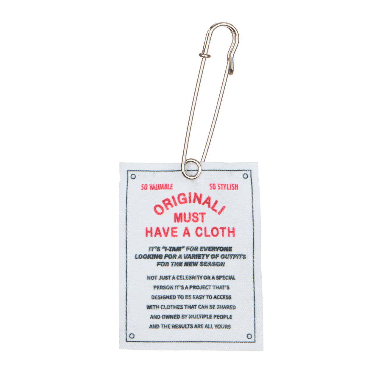 AB-199 Large Clip Label Brooch - Image 2
