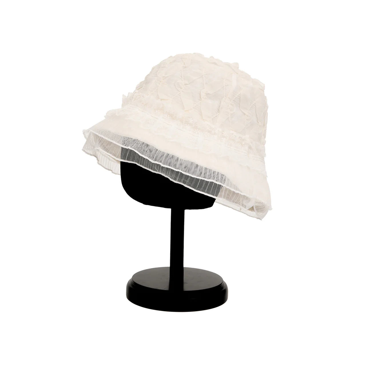 AC-839 Chiffon Lace Bucket Hat - Image 2