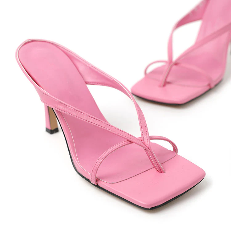 AR-2716 Strappy Flip-flop Heeled Sandals - Image 2
