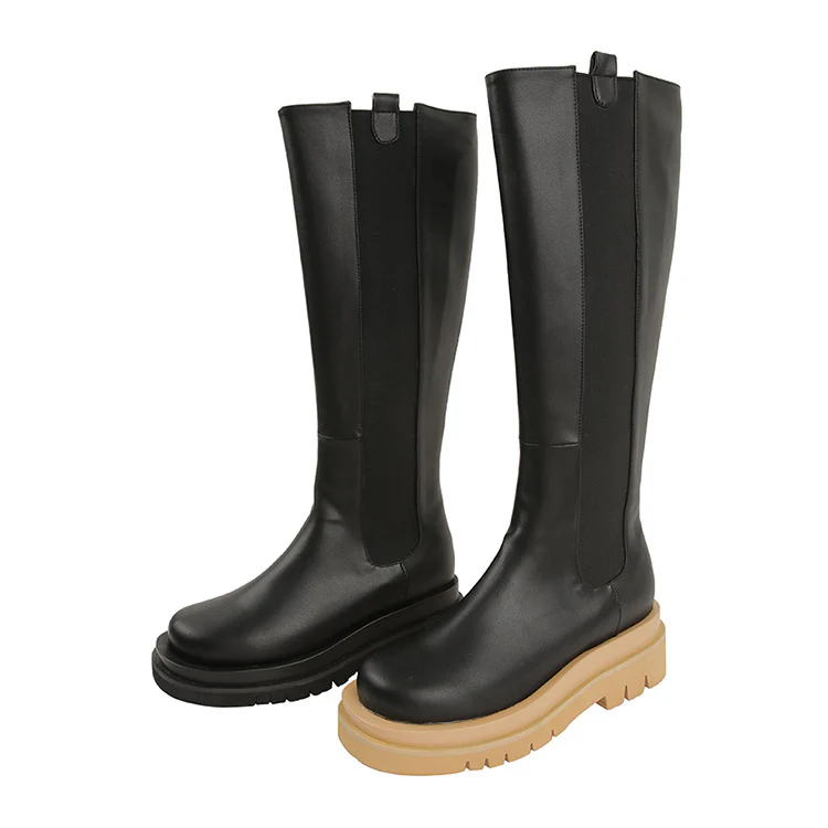 AR-2822 Chelsea Platform Long Boots - Image 2