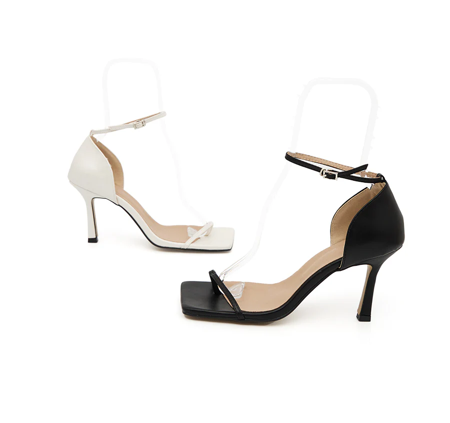AR-3089 Square Strap Heeled Sandals (Strap SET) - Image 2
