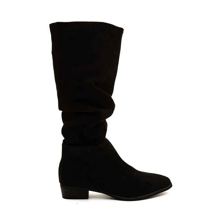 AR-3176 Suede Western Long Boots - Image 2