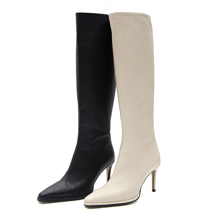 AR-3193 Stiletto Heeled Long Boots - Image 2