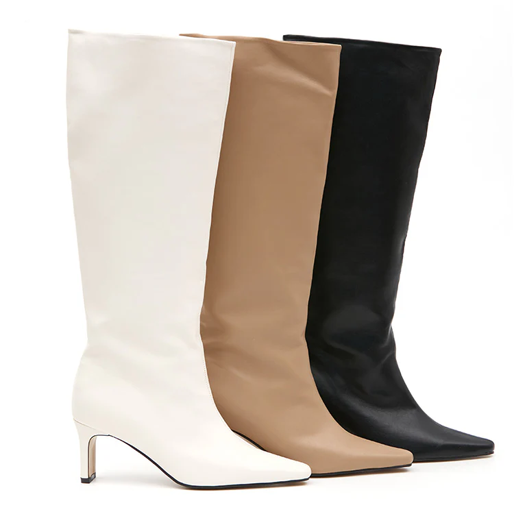 AR-3197 Stiletto Heeled Long Boots - Image 2