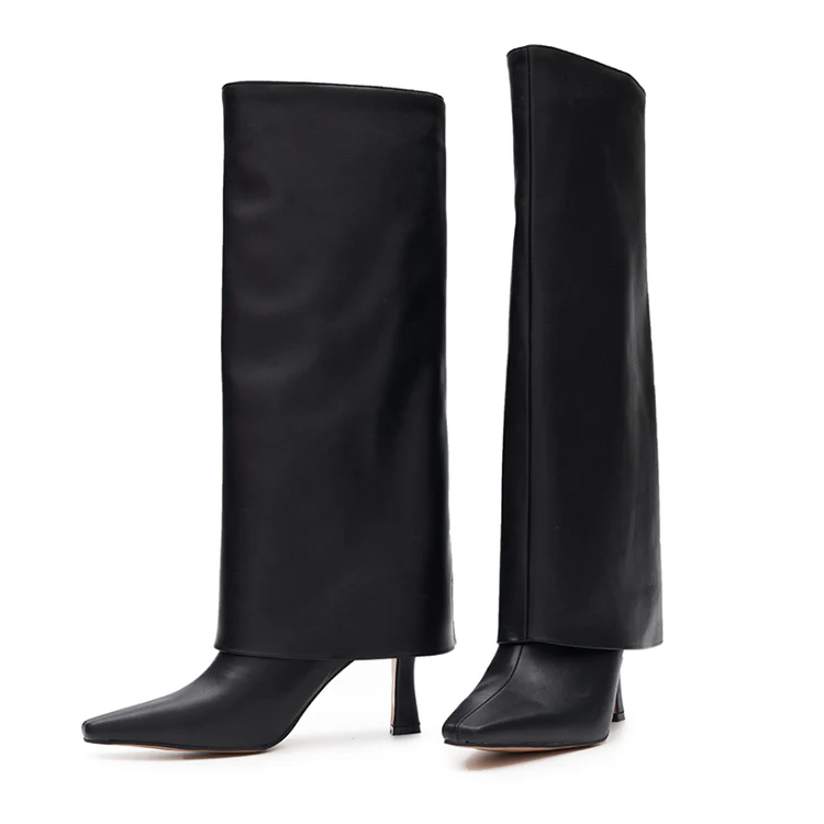AR-3211 Stiletto Heeled Long Boots - Image 2