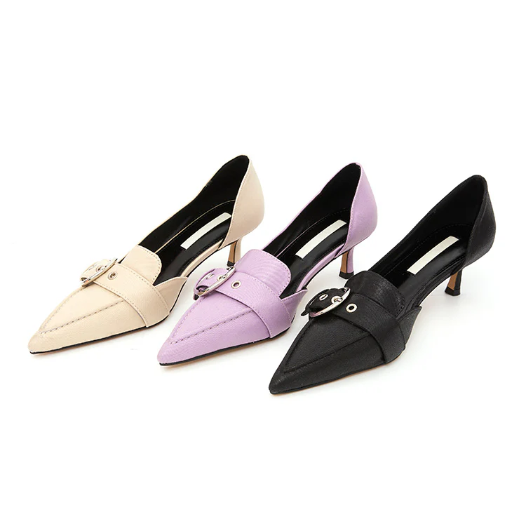 AR-3248 Buckle Strap Middle Heels - Image 2