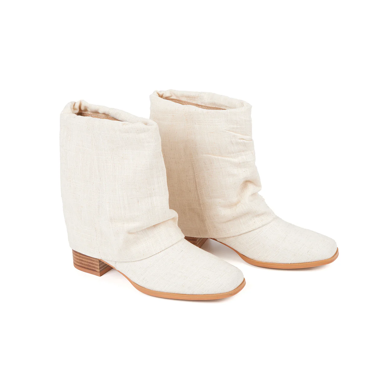 AR-3307 Linen Fold Over Boots - Image 2