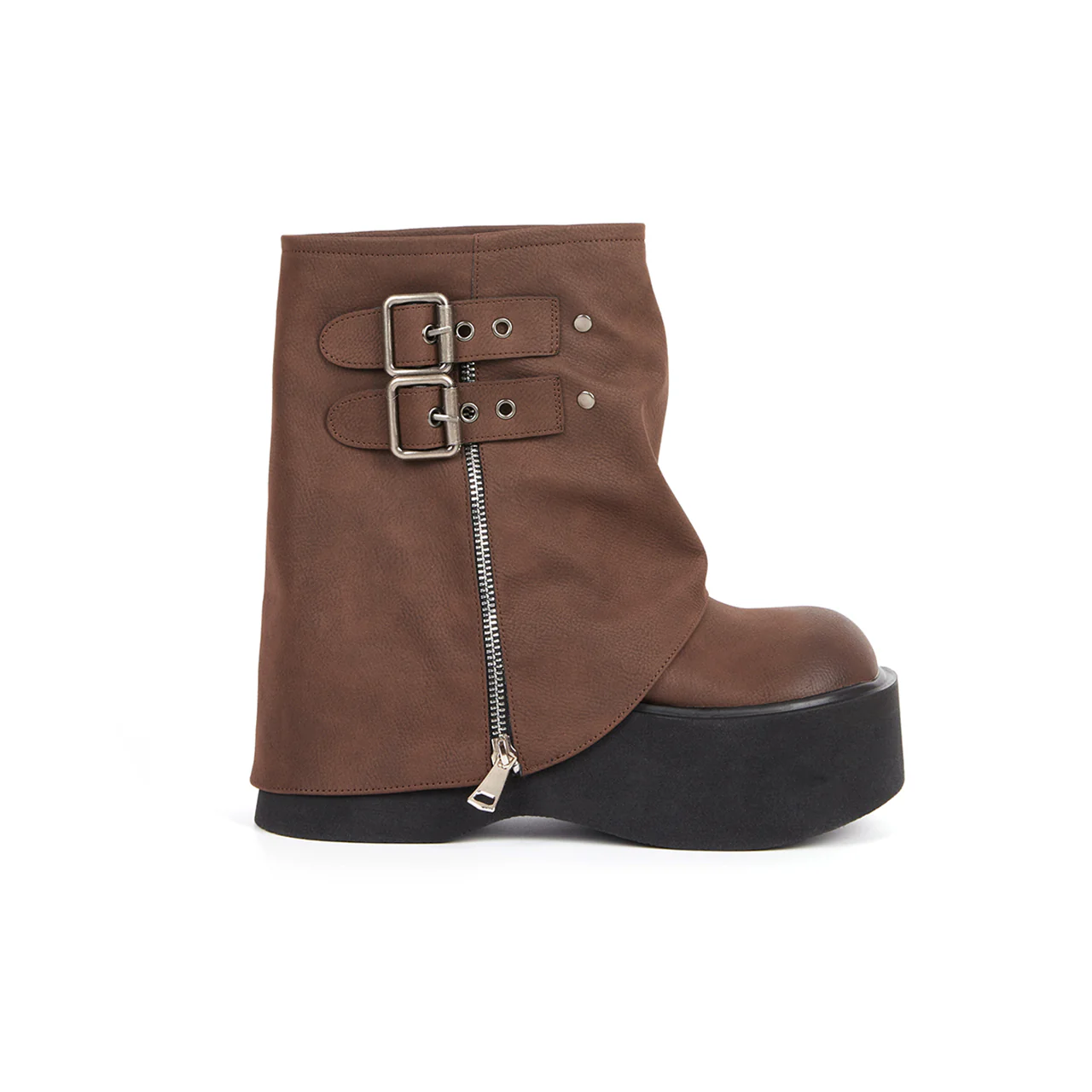 AR-3339 Fold Over Platform Short Boots - Image 2