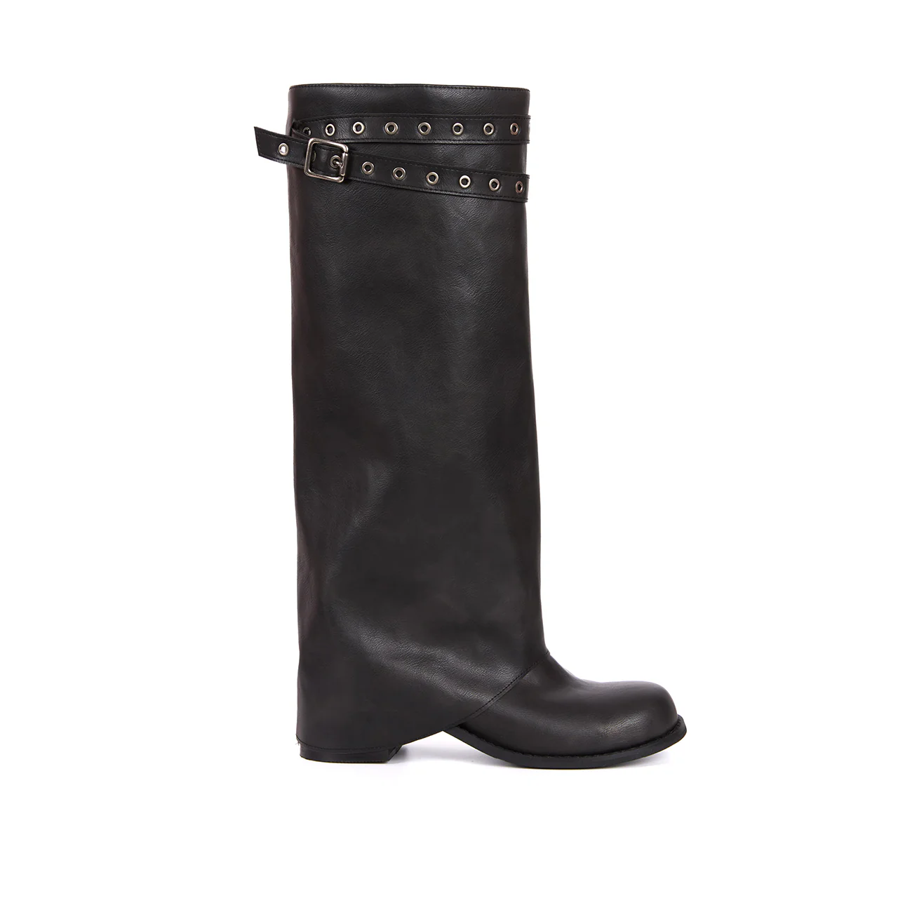 AR-3344 Buckle Fold Over Long Boots - Image 2