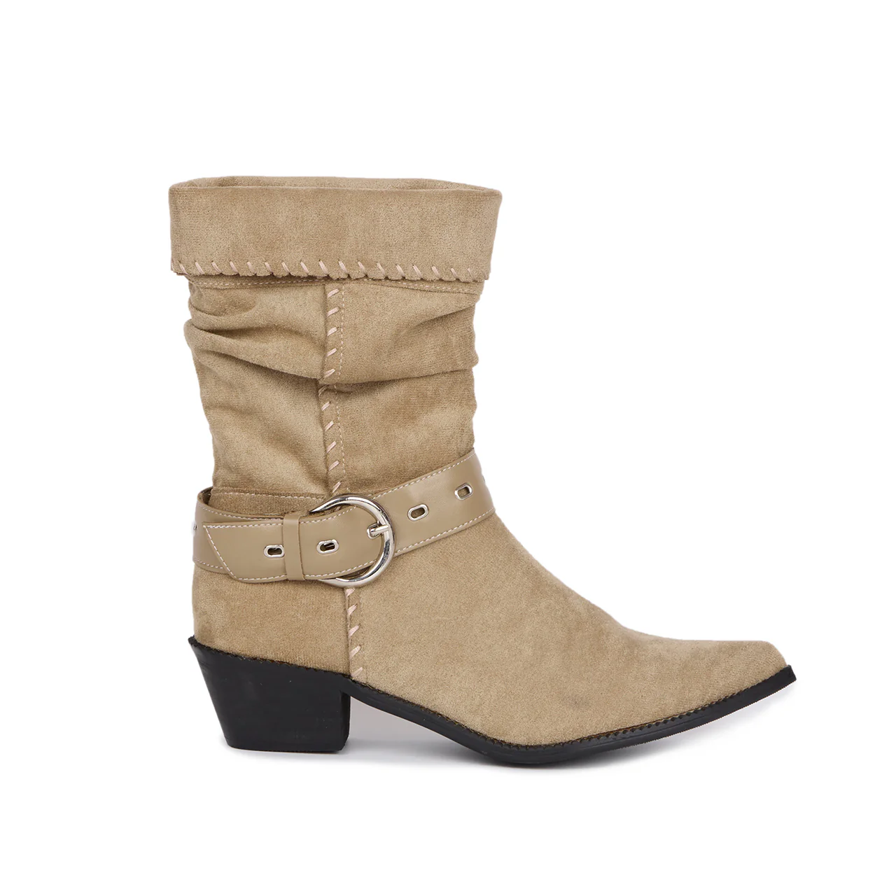 AR-3361 Belt Shirring ankle Boots - Image 2