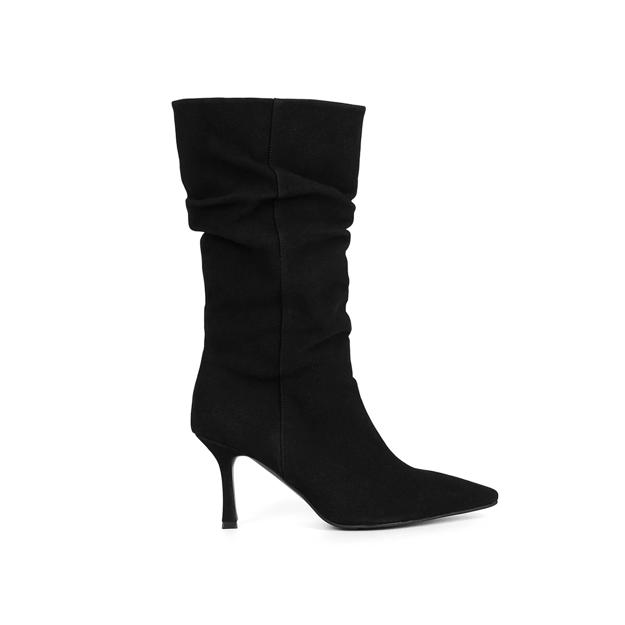 AR-3366 Suede Shirring ankle Boots - Image 2