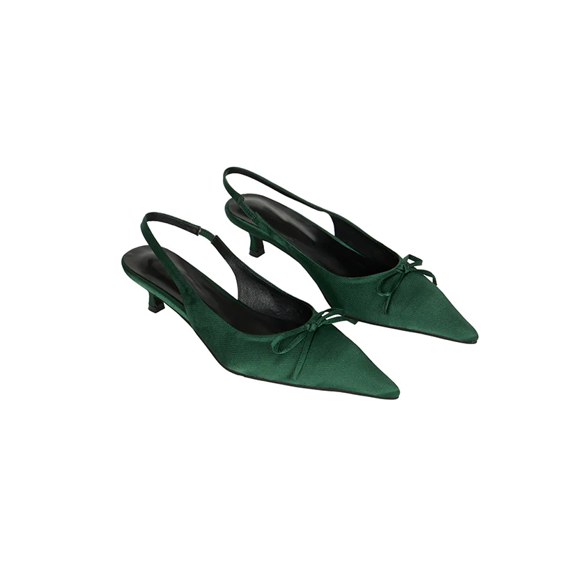 AR-3393 Ribbon Mid Heel Slingback - Image 2