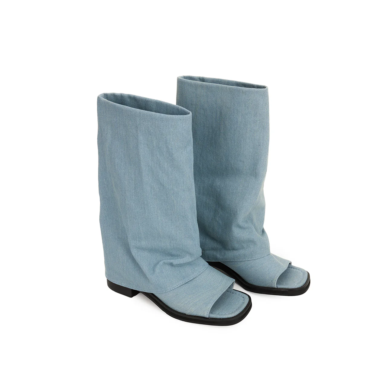 AR-3443 Denim Open Toe Boots - Image 2
