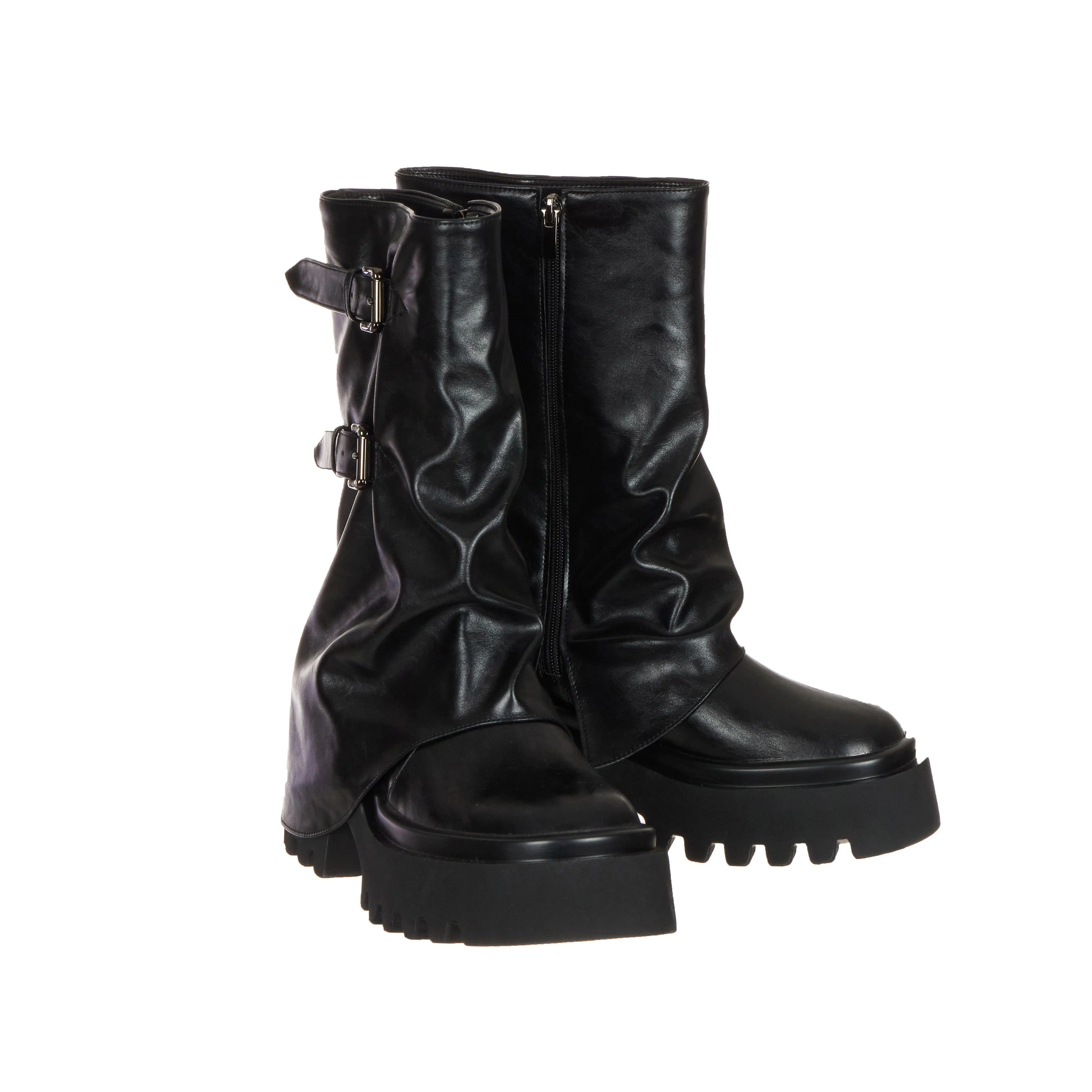 AR-3483 Buckle Platform Boots - Image 2