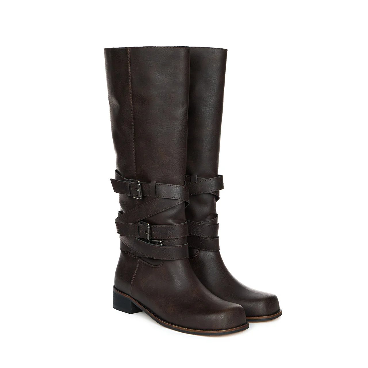 AR-3498 Cross Strap Long Boots - Image 2