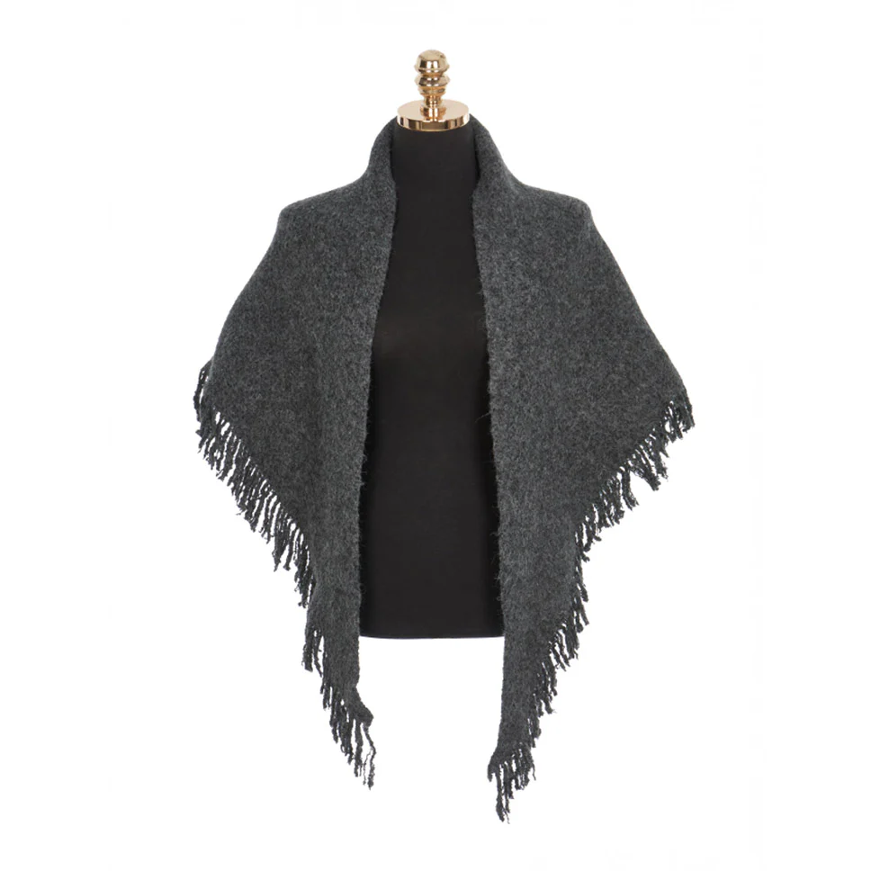 AS-1688 Fringe Shawl Cape Scarf - Image 2