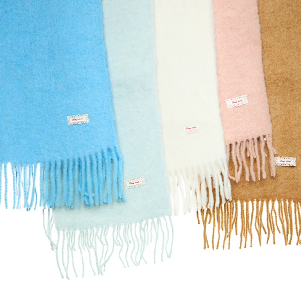 AS-1696 Wool Fringe Muffler - Image 2