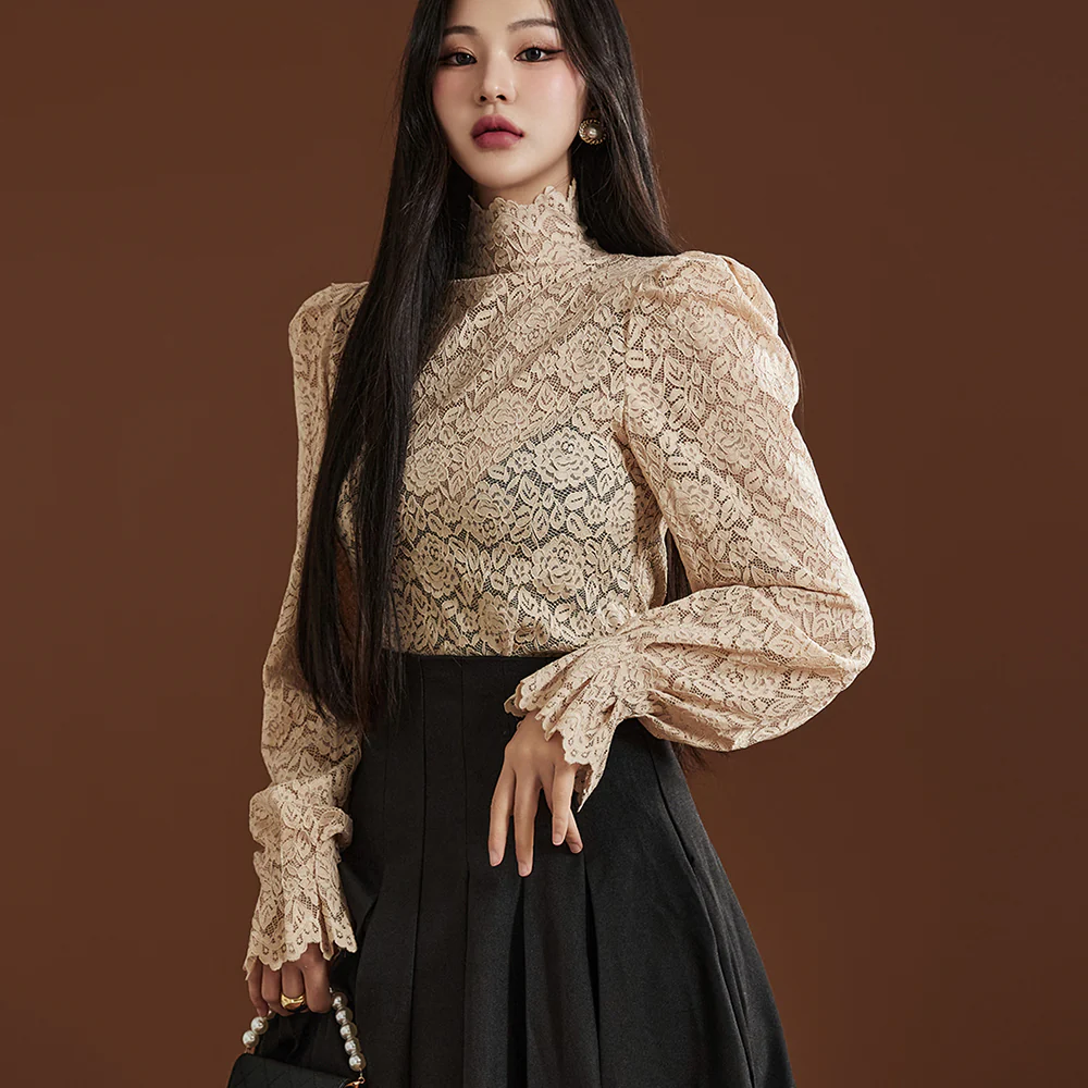 B2905 Lace Sheer Blouse - Image 2