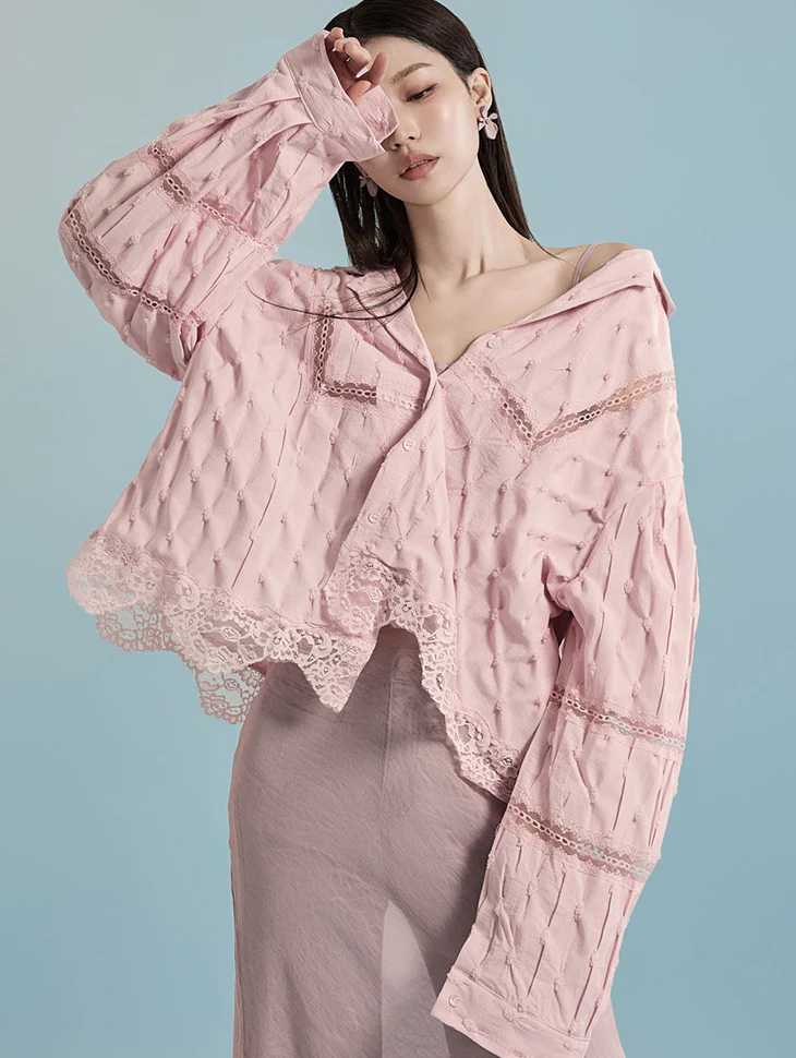 B2930 Eyelet Lace Blouse