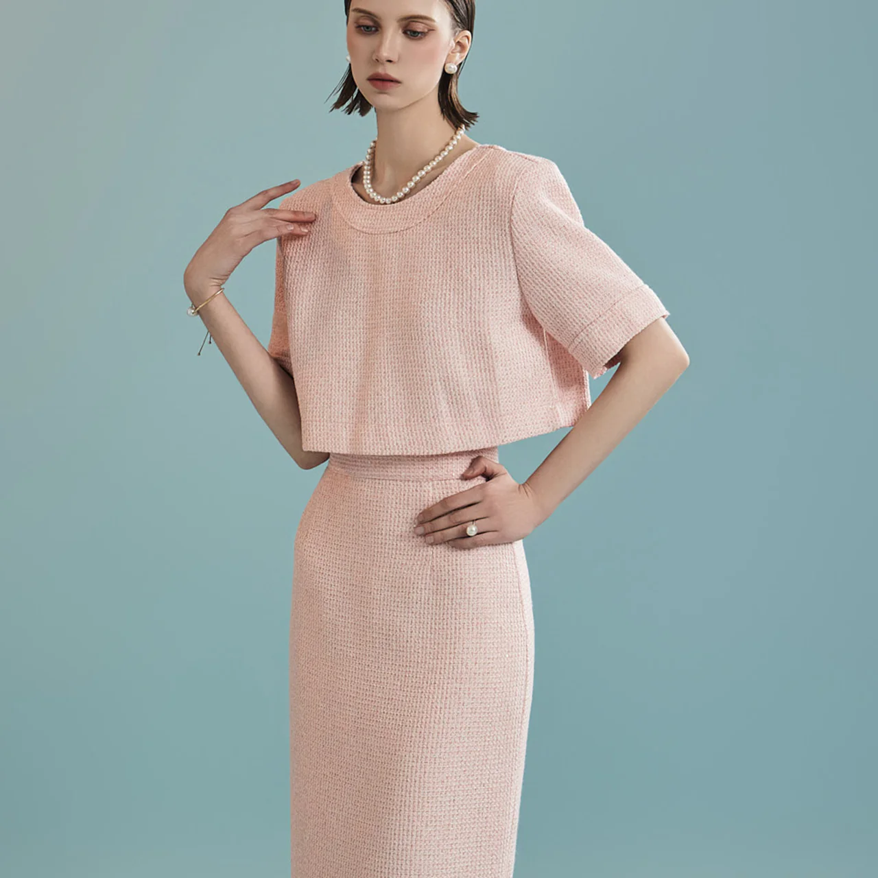 B2943 Tweed Blouse - Image 2