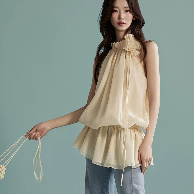 B2953 Corsage Blouse Set - Image 2