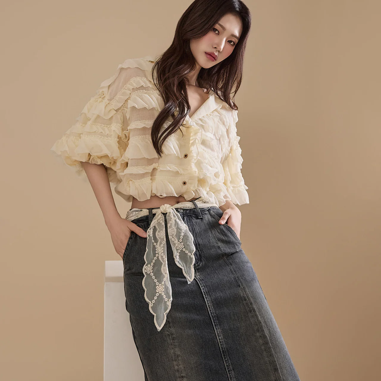B2965 Ruffled Blouse - Image 2