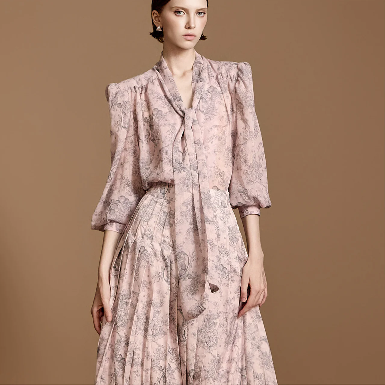 B3011 Scarf Blouse - Image 2
