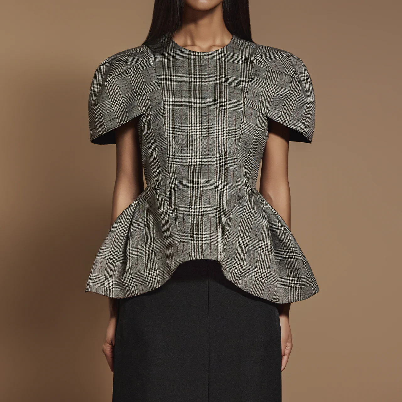 B3016 Puff Sleeve Frill Blouse - Image 2
