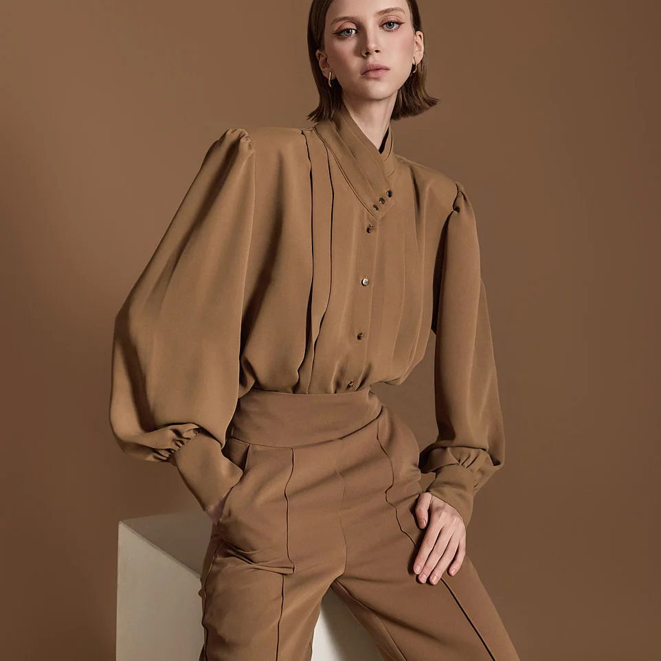 B3031 Pintuck Blouse - Image 2