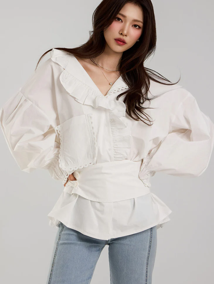 B3050 Frilled Blouse