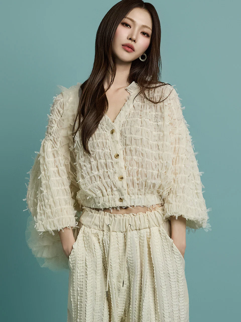 B3053 Fringe Blouse