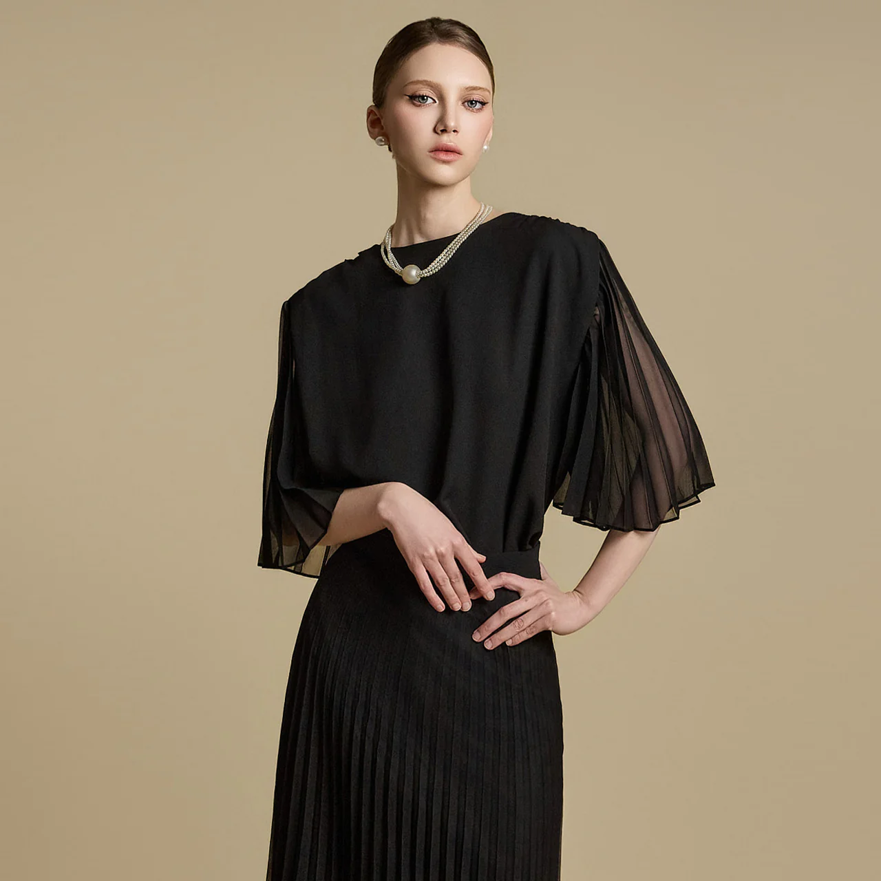B3067 Pleated Blouse - Image 2