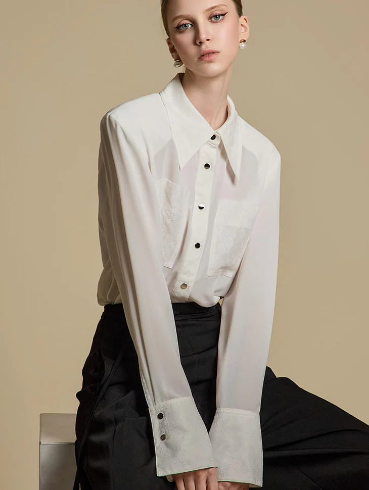 B3071 Sheer Lace Blouse