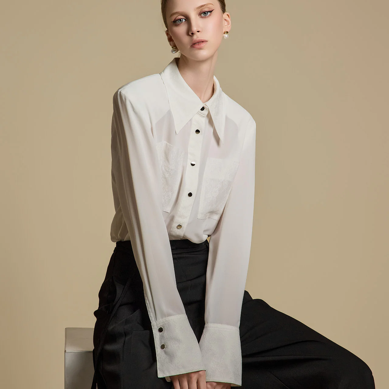 B3071 Sheer Lace Blouse - Image 2