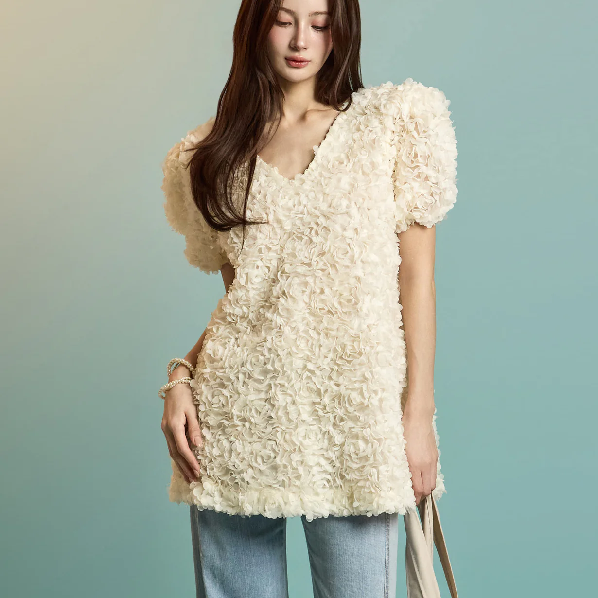 B3077 Flower Blouse - Image 2