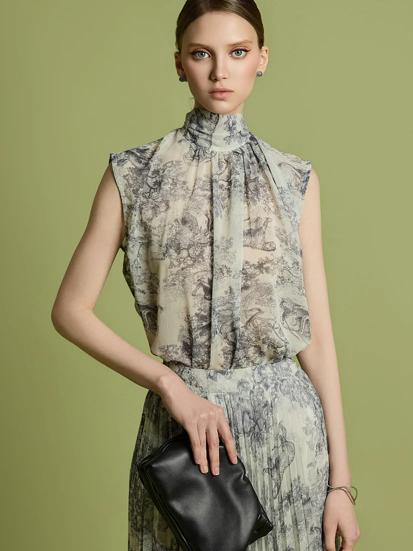 B3083 Scarf Blouse