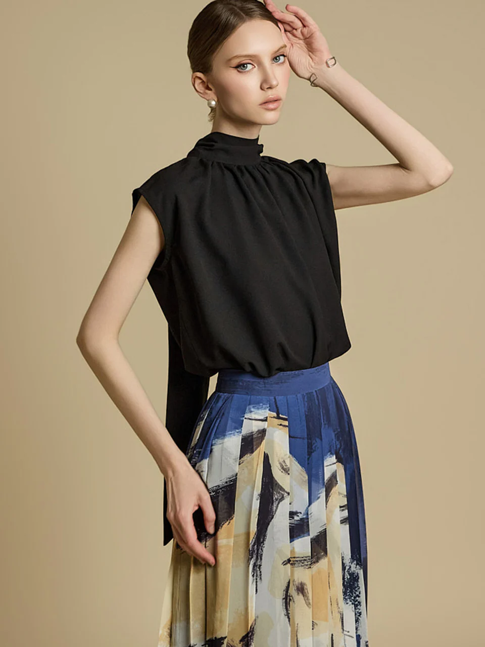 B3085 Shirring Blouse