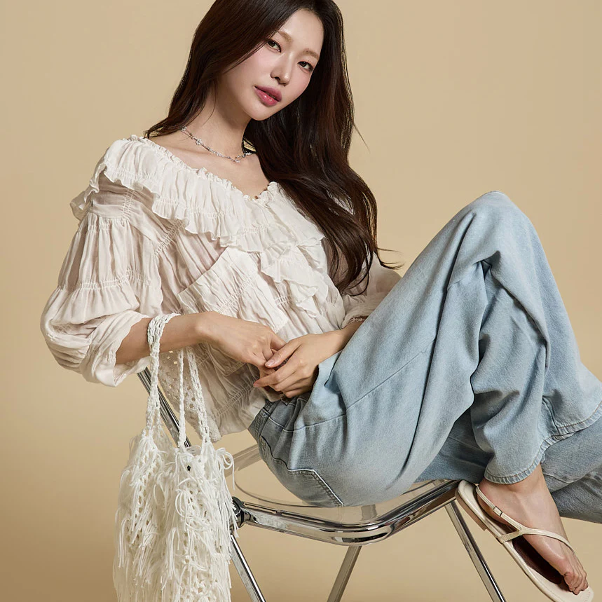 B3097 Frilled Blouse - Image 2
